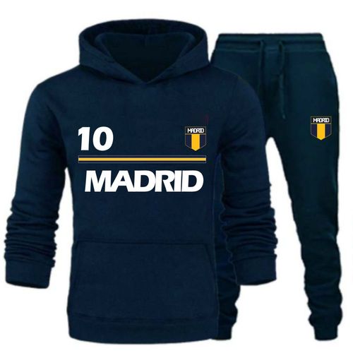Jogging Enfant Foot – Inspiration Madrid – Bleu Marine (Taille 3-4 Ans,Couleur Bleu)