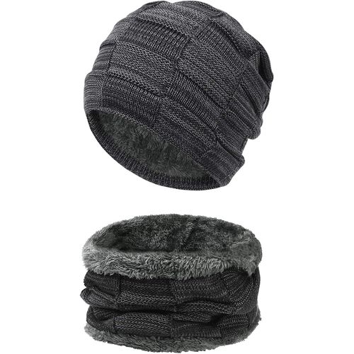 Ensemble Écharpe Homme, Bonnet Doux Et Bonnet D'hiver Pour Homme, Victoire Chaude