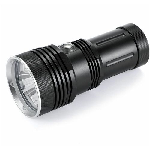 Lampe De Plongée Professionnelle, Lampe De Poche De Plongée Professionnelle, Lampe De Plongée Portable 80 M, Lampe Led Sous-Marine Étanche Ipx9, Lumière Blanche (Noir)