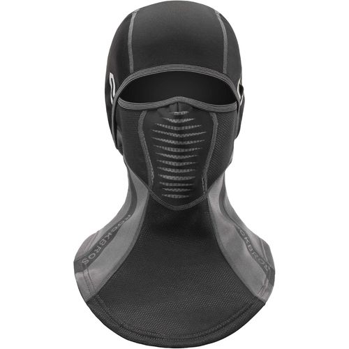Cagoule Polaire Coupe-Vent Thermique Avec Filtre Pour Moto, Vélo, Ski, Hiver, Homme Et Femme, Gris