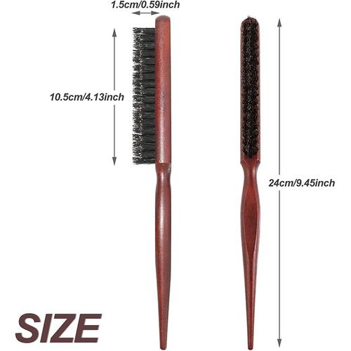Brosse À Cheveux Professionnelle En Poils De Sanglier Pour Hommes Et Femmes, Idéale Pour Les Cheveux Épais, Ondulés, Secs Ou Abîmés. 