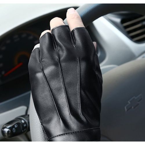 1 Paire De Gants Demi-Doigts, Homme, Automne Et Hiver, Fins,