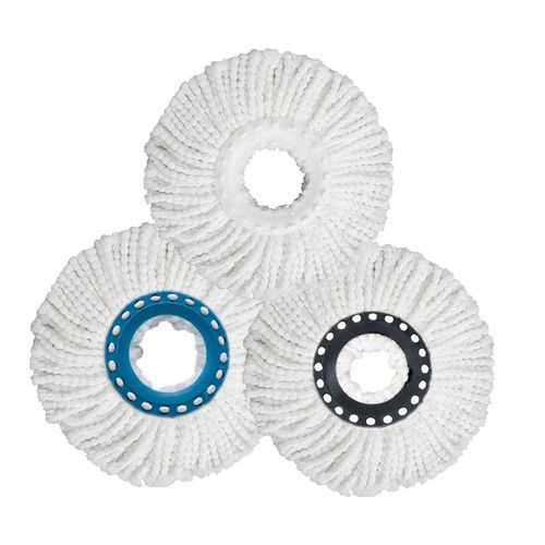 Tête de rechange pour balai rotatif 3 pièces, balai microfibre coton H