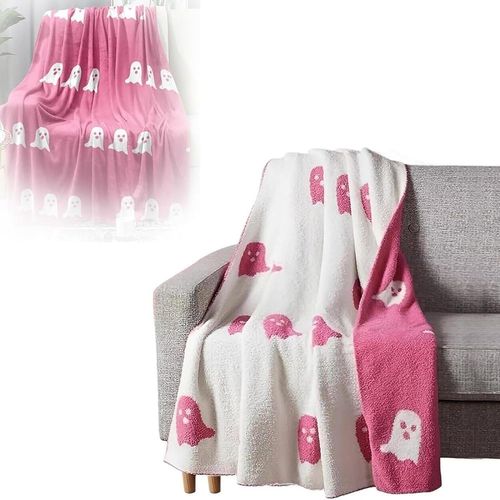 (127x152 Cm, Rose) Couverture Fantôme Douillette, Adaptée Pour Regarder La Télévision En Camping, Couverture Respirante, Polyvalente, Lavable En Machine, Cadeau