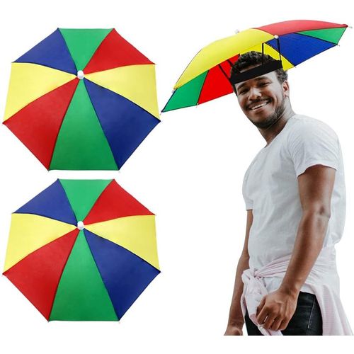 Lot De 2 Chapeaux Parapluie, Pare-Soleil, Casquette De Pêche, Protection Uv Pour Femmes Et Hommes, Golf, Plage, Randonnée, Jardinage