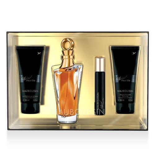 Coffret Parfum 'elixir Pour Elle' 4 Pieces Edp 100ml + Edp 20ml + Lait Femme Mauboussin 