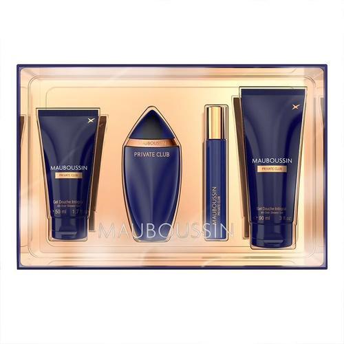 Coffret Parfum 'private Club' 4 Pieces Edp 100ml + Edp 20ml + Gel D 50 Homme Mauboussin 