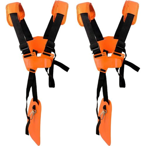 bretelles réglables incluses - Harnais pour débroussailleuse avec ceinture en nylon, pour jardinage ou débroussailleuse pour débroussailleuse KM, STIHL FS (orange)