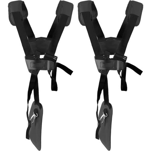 bretelles réglables incluses - Harnais pour débroussailleuse avec ceinture en nylon, pour jardinage ou débroussailleuse pour débroussailleuse KM, STIHL FS (noir)