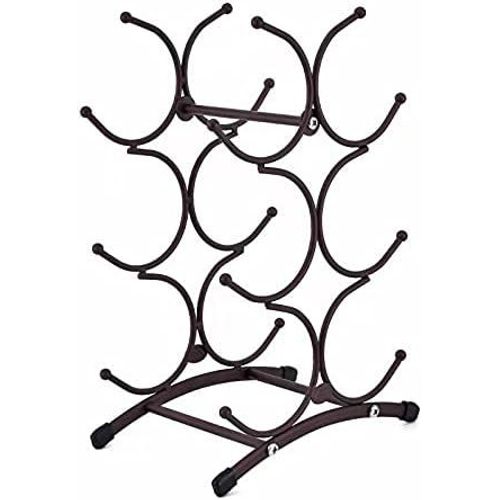 Casier À Vin Pour Comptoir, Étagère De Rangement Pour Garde-Manger, Peut Contenir 6 Bouteilles, Support De Rangement Pour 6 Bouteilles De Vin Rouge En Acier Inoxydable, Noir