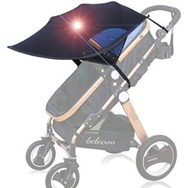 Pare-Soleil Universel Pour Poussette, Anti-Uv, Upf50+, Pare-Soleil Réglable, Coupe-Vent, Protection Solaire, Protection Uv Pour Poussette, Nacelle, Landau