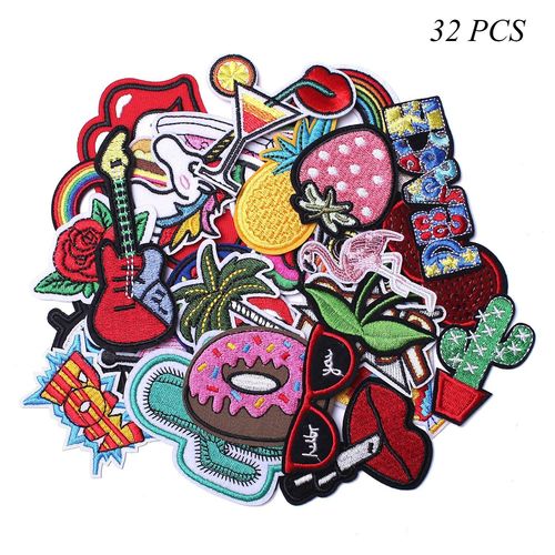 Patch 32 Pièces De Styles Assortis, Brodés, À Coudre Ou À Repasser, Pour Vêtements, Robes, Plantes, Chapeaux, Jeans, Fleurs, Accessoires De Bricolage