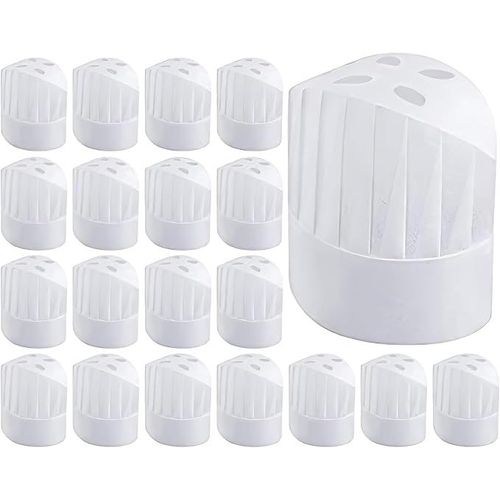 Toques de chef, 20 pièces, réglables, jetables, pour enfants, cuisine, restaurant, traiteur