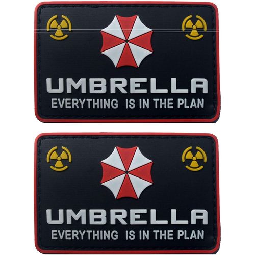 Lot De 2 Patchs En Pvc Resident Evil Umbrella Corporation, Emblèmes, Appliques, Crochets, Pour Vêtements, Sacs À Dos, Accessoires, Brassards B
