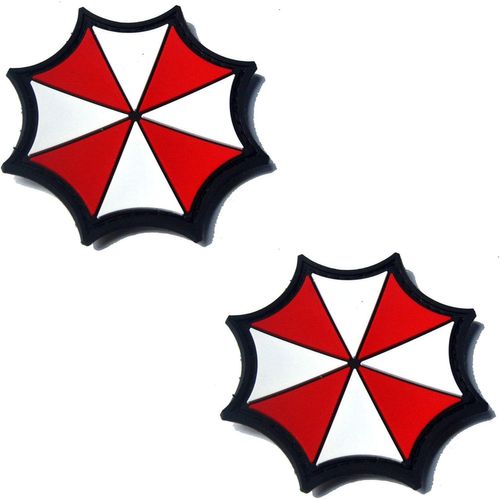 Lot De 2 Patchs En Pvc Resident Evil Umbrella Corporation, Emblèmes, Appliques, Crochets, Pour Vêtements, Sacs À Dos, Accessoires, Brassards, C