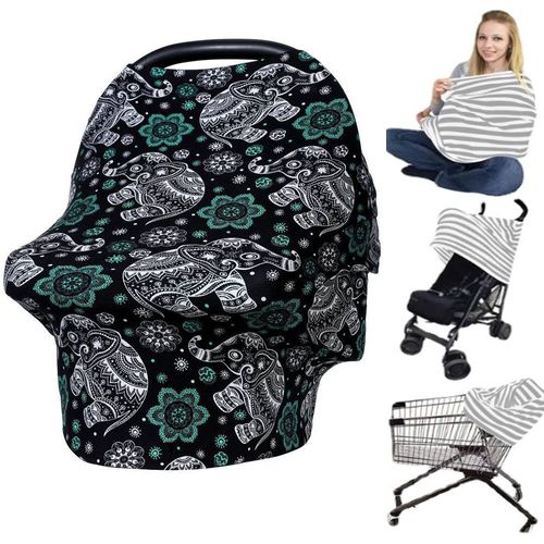 1 Housse D'allaitement Et Poncho D'allaitement Pour Bébé - Housse Multi-Usages Pour Siège Auto, Poussette, Protection Intégrale À 360° - Cadeau Pour Garçon Et Fille (17)