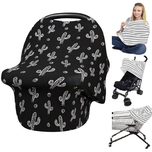 1 Housse D'allaitement Et Poncho D'allaitement Pour Bébé - Housse Multi-Usages Pour Siège Auto, Poussette, Protection Intégrale À 360° - Cadeau Pour Garçon Et Fille (18)
