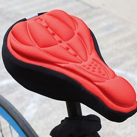 Housse De Selle De Vélo De Montagne Respirante, Épaisse Et Souple, En Éponge Polymère 3d, Pour Vélo De Route (Rouge)