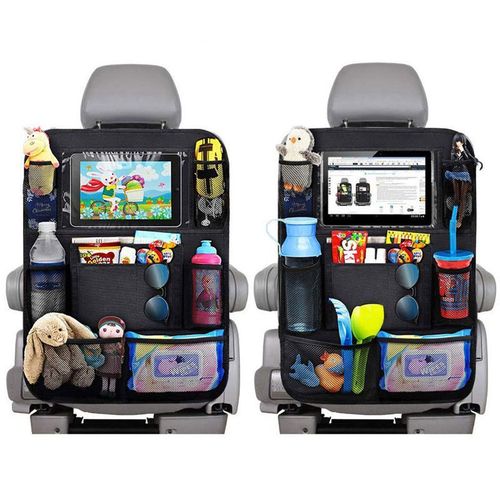 Sac De Rangement Pour Siège Auto, Sac De Rangement Multifonction, Sac Suspendu, Sac De Rangement Pour Ipad De Voiture, Tapis Anti-Coups De Pied Pour Enfants