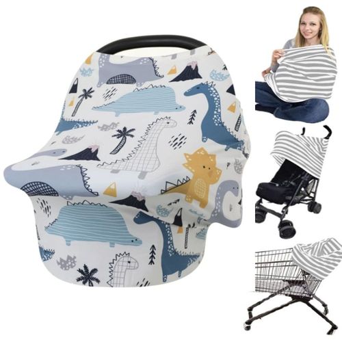 1 Housse D'allaitement Et Poncho D'allaitement Pour Bébé - Housse Multi-Usages Pour Siège Auto, Poussette, Protection Intégrale À 360° - Cadeau Pour Garçon Et Fille (22)