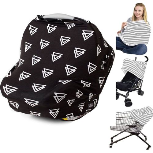 Housse D'allaitement Et Poncho D'allaitement Pour Bébé - Housse Multi-Usages Pour Siège Auto, Poussette, Protection Intégrale À 360° - Cadeau Pour Garçon Et Fille (20)