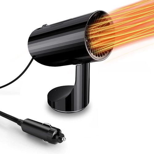 Chauffage De Voiture Portable, 12 V 150 W, Dégivreur De Pare-Brise Avec Base Rotative À 360 Degrés, Chauffage Et Refroidissement Rapides Pour Voitures Avec Allume-Cigare