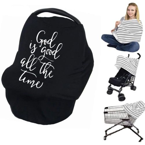 1 Housse D'allaitement Et Poncho D'allaitement Pour Bébé - Housse Multi-Usages Pour Siège Auto, Poussette, Protection Intégrale À 360° - Cadeau Pour Garçon Et Fille (4)