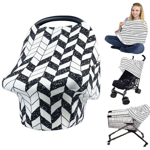 1 Housse D'allaitement Et Poncho D'allaitement Pour Bébé - Housse Multi-Usages Pour Siège Auto, Poussette, Protection Intégrale À 360° - Cadeau Pour Garçon Et Fille (16)