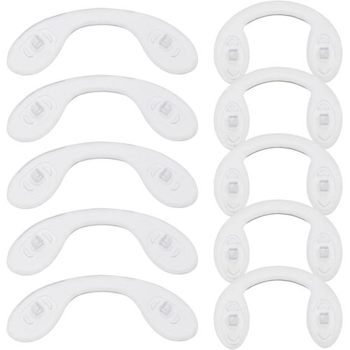Lot De 10 Paires De Plaquettes Nasales En Silicone Souple, Antidérapantes, En Forme De U, Pour Lunettes À Visser, 5 Paires Taille M Et 5 Paires Taille S