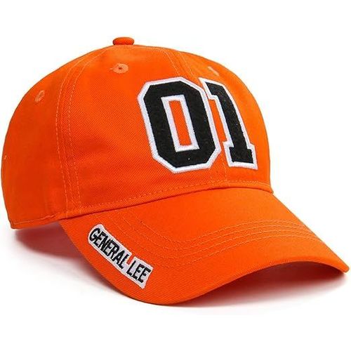 Casquette De Baseball Orange, General Lee 01, Good Ol, Avec Applications Brodées, Ajustable, Unisexe Et Snapback - Adulte, Garçon