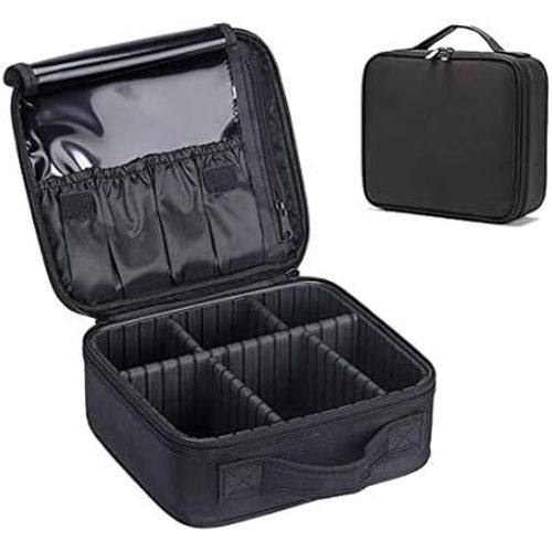 Sac De Maquillage Mallette De Maquillage Professionnel Trousse De Maquillage Femmes Toilette De Voyage Pouch Make Up Organiseur Avec Cloisons Amovibles Pochettes Cosmétique 