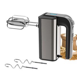 Mixeur de cuisine électrique en acier inoxydable à 5 vitesses de 800 W avec bouton d'éjection et 2 crochets pétrisseurs, 2 batteurs métalliques pour gâteaux, pain et pommes de terre
