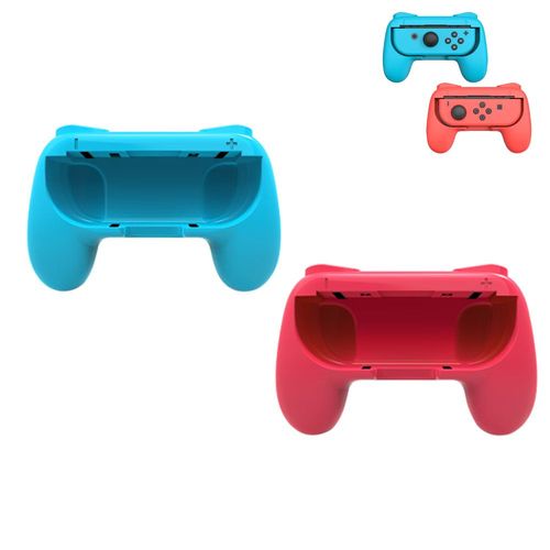 Lot De 2 Poignées Pour Manette Joy-Con Nintendo Switch (Bleu/Rouge) - Accessoires De Jeu - Support Pour Manette Joy-Con Portable - Kit Joy-Con