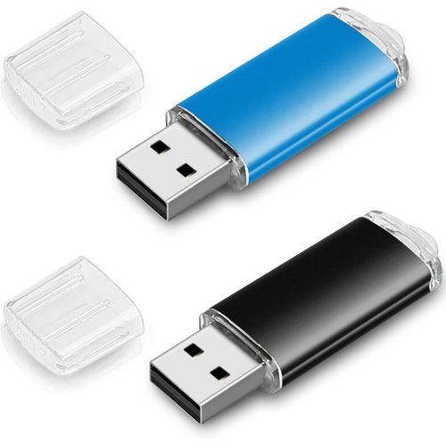 Clé USB 16 Go, [Lot de 2] Clé USB 2.0 16 Go Clé USB 16 Go pour ordinateur portable/PC/voiture, etc. (Lot de 2)