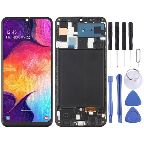 (Noir) - Écran LCD OLED 6,36 pouces avec châssis pour Samsung Galaxy A50 SM-A505