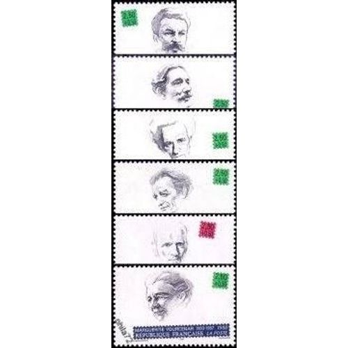 Guy De Maupassant, Alain, Jean Cocteau, Marcel Pagnol, André Chamson, Marguerite Yourcenar Série Complète Année 1993 N° 2799 2800 2801 2802 2803 2804 Yvert Et Tellier Luxe