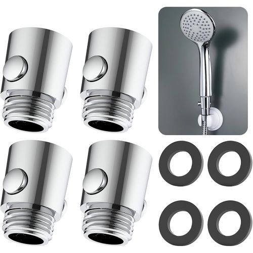KALANKA-4PCS Stop Douche, Robinets d'Arrêt Pommeau de Douche G1/2 en ABS - Économiseur d'Eau Facile à Installer - Design Moderne - Interrupteur à Un Bouton, Convient pour La Cuisine ou La Douche (4PC