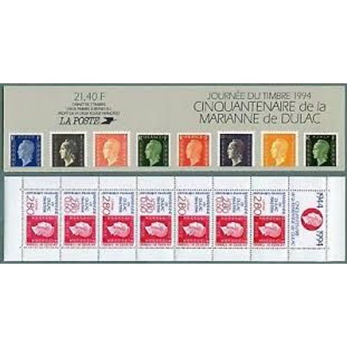 Journée Du Timbre : Cinquantenaire De La Marianne De Dulac Bande Carnet 2865 Année 1994 N° 2863 2864 Yvert Et Tellier Luxe
