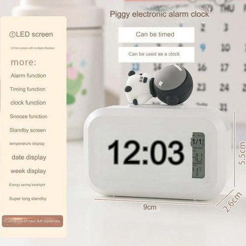 Réveil Led Alimenté Par Batterie, Montre Musicale De Dessin Animé Pour Étudier La Gestion Du Temps, Rappel De La Température Et De La Date, Réveil De Bureau-Astronaute