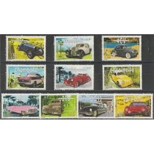 Voitures Anciennes Série Complète Année 2000 N° 3317 3318 3319 3320 3321 3322 3323 3324 3325 3326 Yvert Et Tellier Luxe