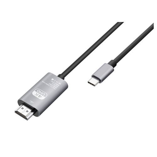 Câble HDMI 4K 60Hz Haute Résolution vers USB-C 1,8m Gris