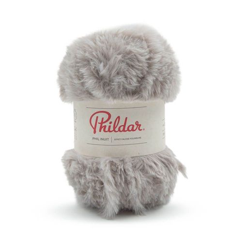Pelote De Fourrure À Tricoter Phil Inuit - 100gr - Phildar. Color : Perle Gris