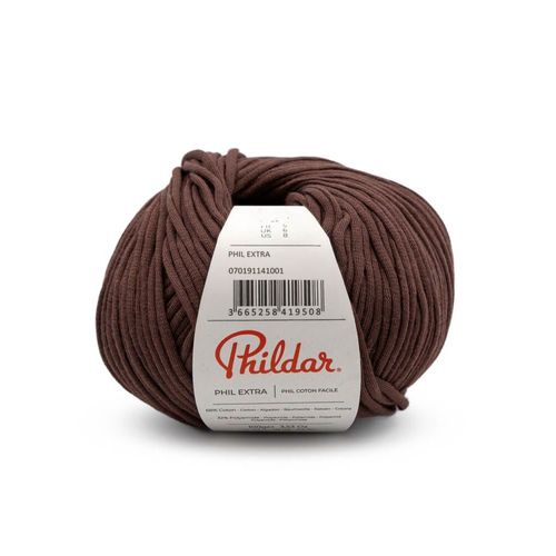 Pelote De Coton Phil Extra De 100gr De Phildar : Douceur Et Polyvalence Pour Toutes Vos Créations. Color : Chocolat Marron