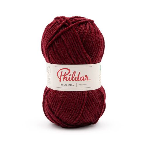Pelote À Tricoter Phil Charly - Phildar : Un Essentiel Pour Tous Vos Projets Tricot. Color : Burgundy