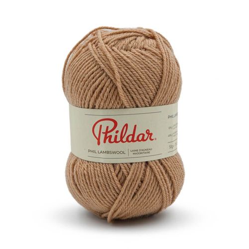 Pelote De Laine D'agneau À Tricoter Phil Lambswool - Phildar. Color : Camel Marron