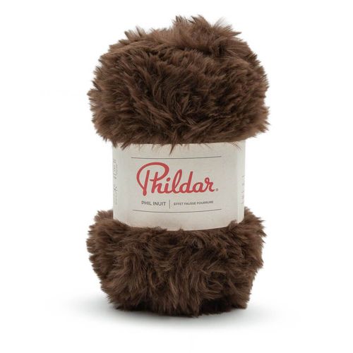 Pelote De Fourrure À Tricoter Phil Inuit - 100gr - Phildar. Color : Chocolat Marron