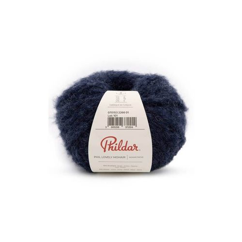 Pelote De Mohair À Tricoter Phil Lovely Mohair - Phildar. Color : Nuit