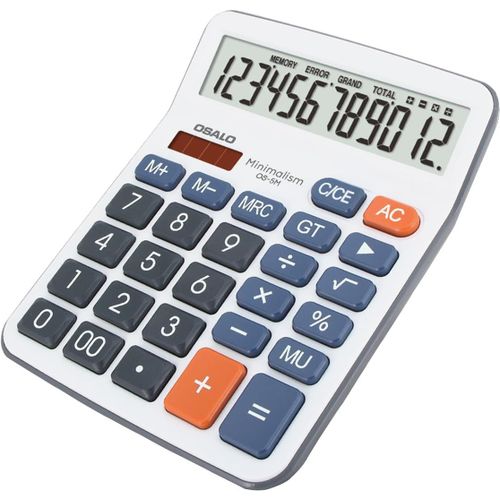 Calculatrice de Poche Grandes Touches Très Grand écran LCD 12 Chiffres Calculatrice de Bureau (OS-5M)