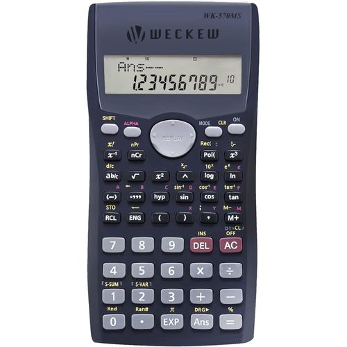 Weckew Calculatrice scientifique, calculatrice scientifique d'ingénierie avec écran LCD 240 fonctions 2 lignes - Convient pour les étudiants, les enseignants et les entreprises
