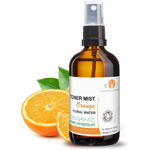 Lotion Tonique Unisexe - Hydrolat D'orange 100% Pure - Bio Anti-Acne, Boutique, After Shave Apaisant - Parfum Revitalisant, Eau De Repassage, Transparente, 250 Ml 